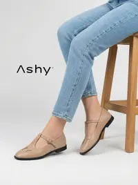 حذاء نسائي جلد برباط تصميم عصري 3